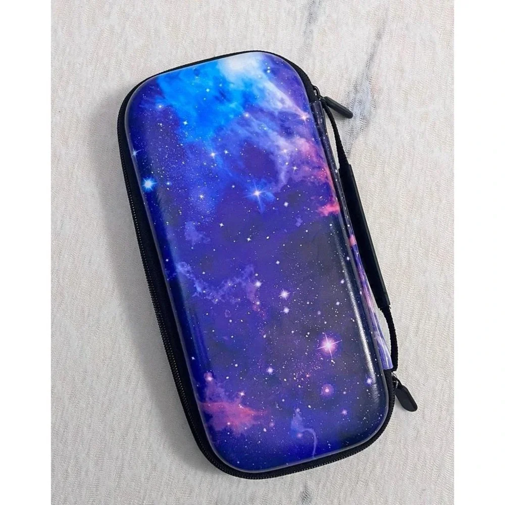 Galaxy Print Hard Shell‎ Nintendo Switch Travel Case Zipper Pouch